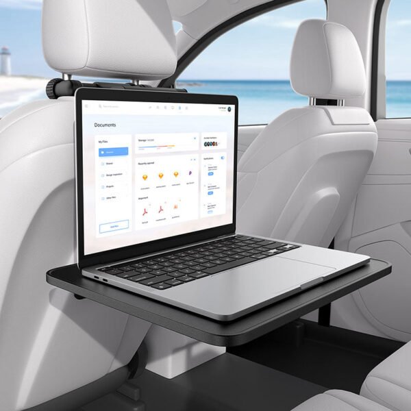 Baseus MagPro Series Versatile Car Mount for Backseat Headrest - Foldable Laptop Desk, 360° Rotatable Phone Holder, Adjustable, Easy Install - Image 8