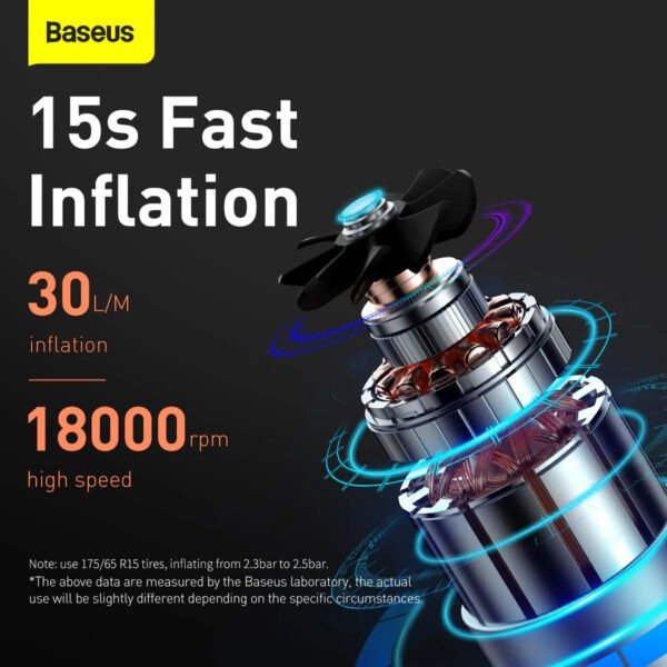 Baseus Super Mini Inflator Pump Black - Image 6