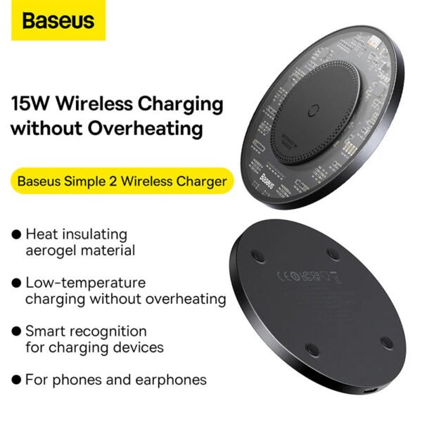 Baseus Simple 2 Wireless Charger 15W - Image 7