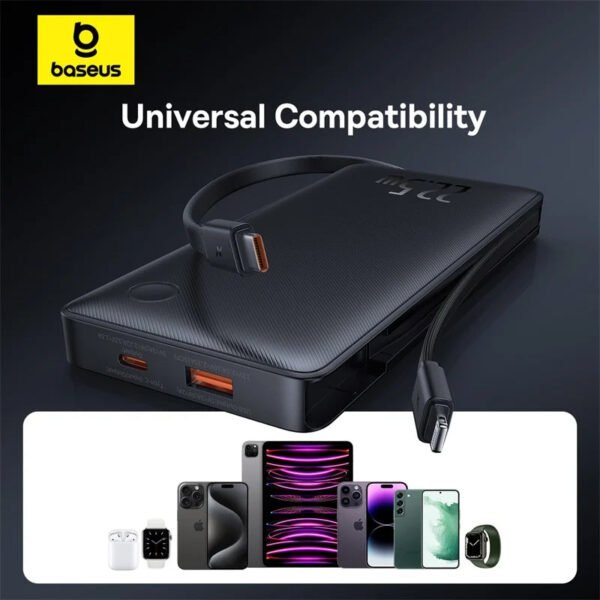 Baseus Airpow Lite Power Bank 10000mAh 22.5W Dual-Cable - Image 11