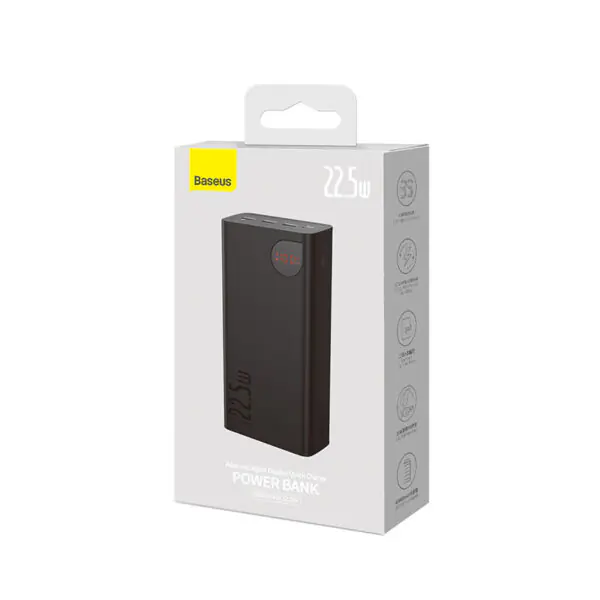 Baseus Adaman Digital Display Fast Charge Power Bank 40000mAh 22.5W (With Simple Series Charging Cable USB to Type-C 0.3m Black) - Image 13