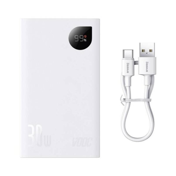 Baseus Adaman2 Digital Display Fast Charge Power Bank 20000mAh 30W (VOOC Edition) ( With Simple Series Charging Cable USB to Type-C 3A 0.3m Black) - Image 5