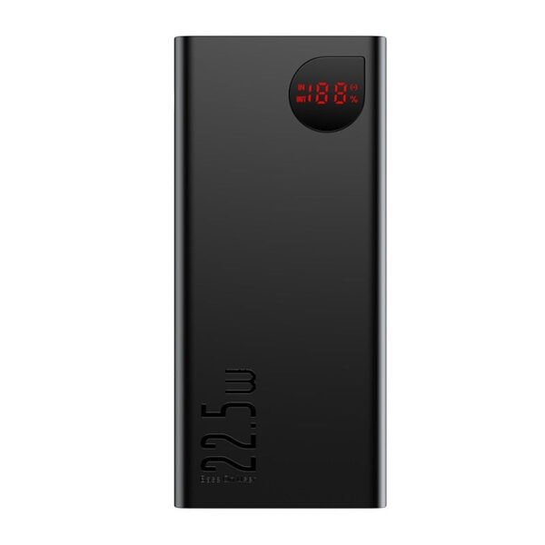 Baseus Adaman Digital Display Fast Charge Power Bank 40000mAh 22.5W (With Simple Series Charging Cable USB to Type-C 0.3m Black)