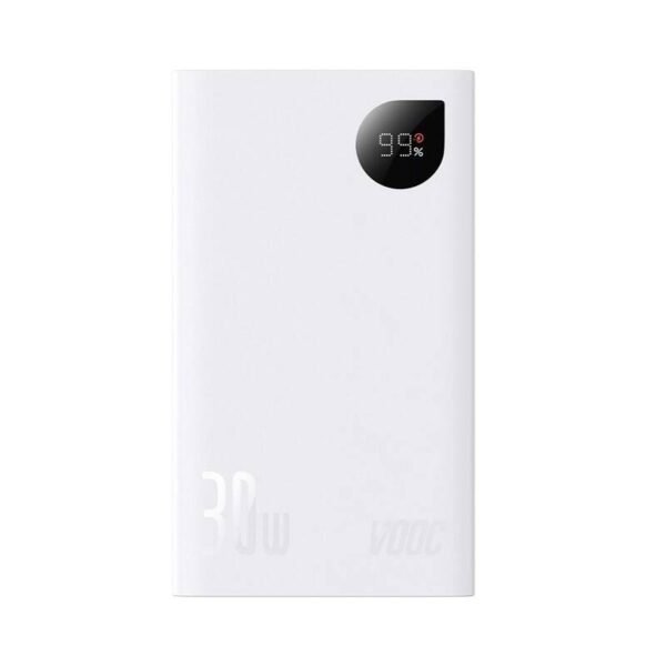Baseus Adaman2 Digital Display Fast Charge Power Bank 20000mAh 30W (VOOC Edition) ( With Simple Series Charging Cable USB to Type-C 3A 0.3m Black)