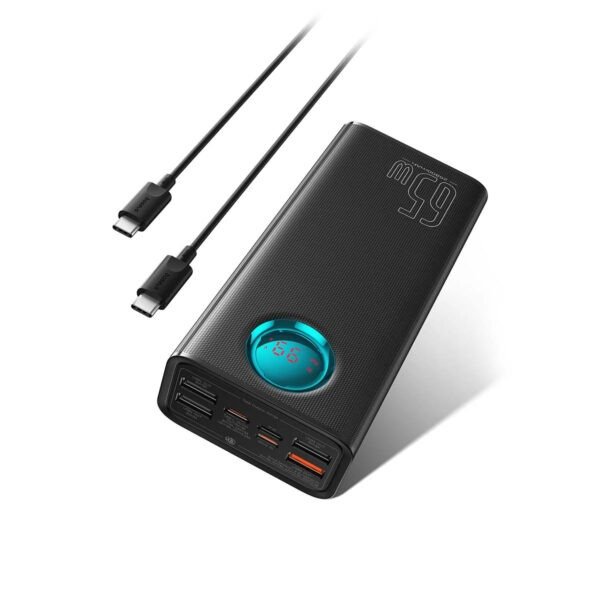 Baseus Amblight Digital Display Fast Charge Power Bank 26800mAh (Baseus Xiaobai Series Fast Charging Cable Type-C to Type-C 1m) - Image 4
