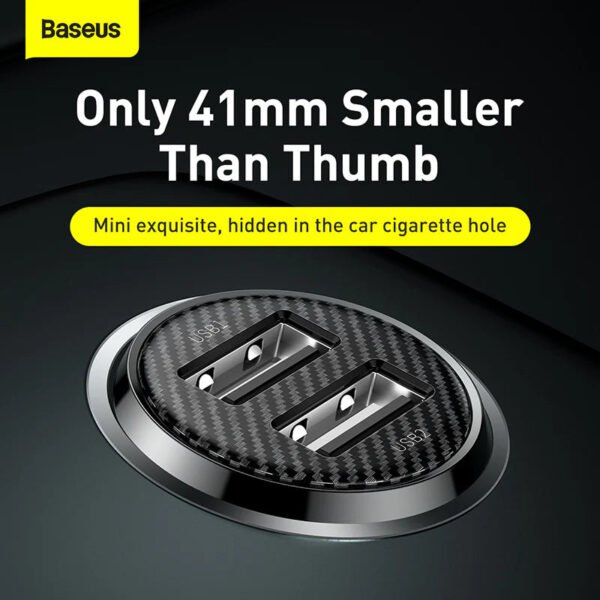 Baseus Grain Pro Car Charger (Dual USB 4.8A ) - Image 7