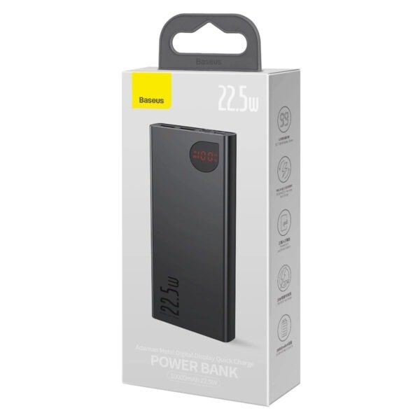 Baseus Adaman Metal Digital Display Quick Charge Power Bank 10000mAh 22.5W (2021 Editon) - Image 12
