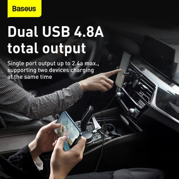 Baseus Grain Pro Car Charger (Dual USB 4.8A ) - Image 8