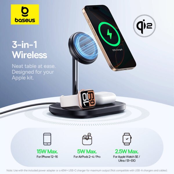 Baseus EnerFill FS41 3-in-1 Wireless Charging Stand - Image 7