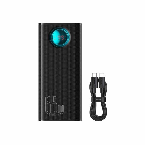 Baseus Amblight Digital Display Fast Charge Power Bank 26800mAh (Baseus Xiaobai Series Fast Charging Cable Type-C to Type-C 1m) - Image 6