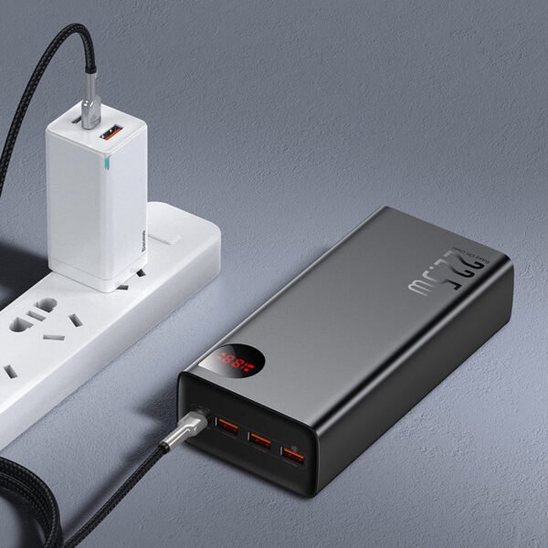 Baseus Adaman Digital Display Fast Charge Power Bank 40000mAh 22.5W (With Simple Series Charging Cable USB to Type-C 0.3m Black) - Image 10