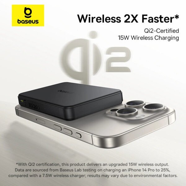 Baseus EnerFill FM12 Qi2 Magnetic Power Bank 10000mAh 22.5W - Image 13