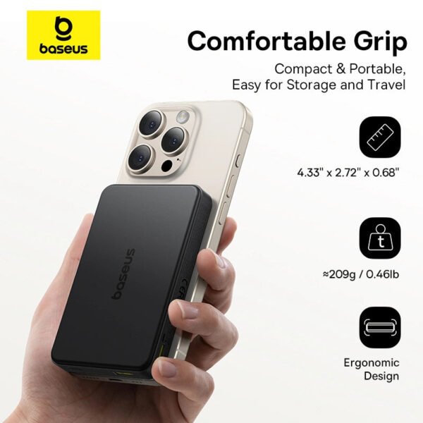 Baseus EnerFill FM12 Qi2 Magnetic Power Bank 10000mAh 22.5W - Image 12