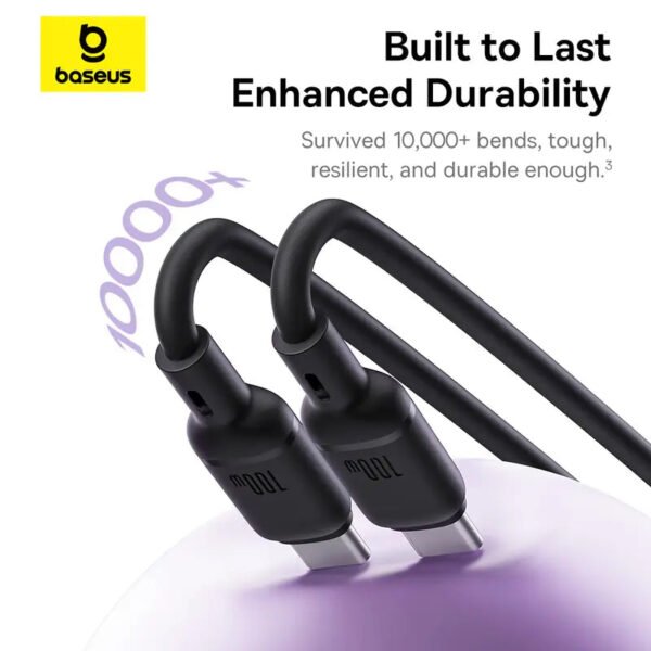 Baseus New Pudding Series Fast Charging Cable Type-C to Type-C 100W 1.5m Cluster Black - Image 7