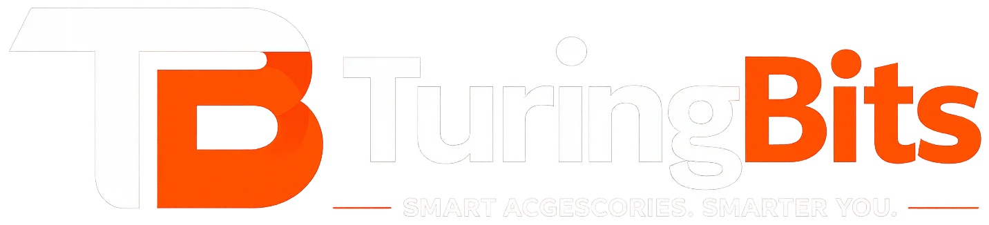 Turing Bits Logo Design White