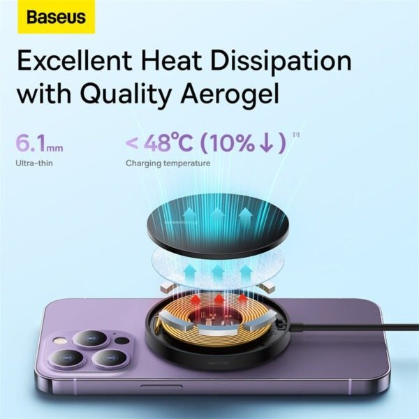 Baseus Simple Mini3 Magnetic Wireless Charger 15W - Image 12