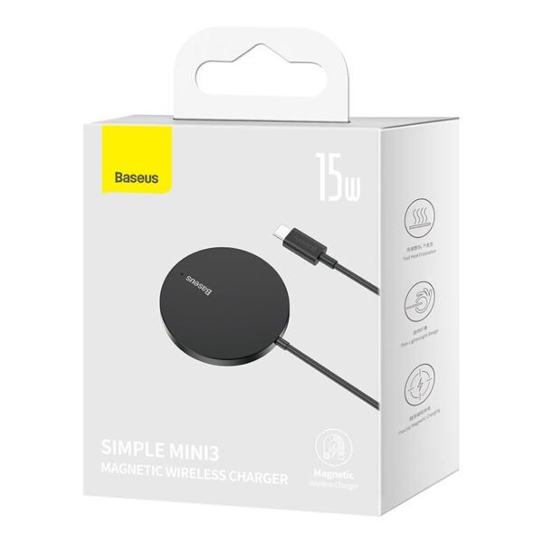 Baseus Simple Mini3 Magnetic Wireless Charger 15W - Image 15