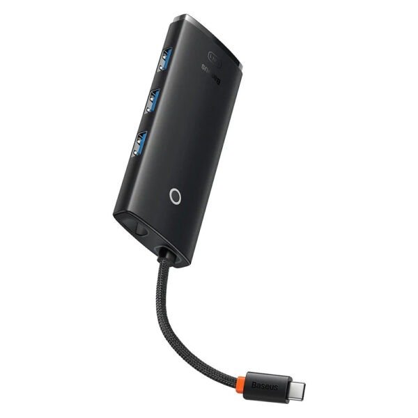 Baseus Lite Series 5-Port Type-C HUB Docking Station (Type-C to HDMI+USB3.0*3+PD) Black - Image 3