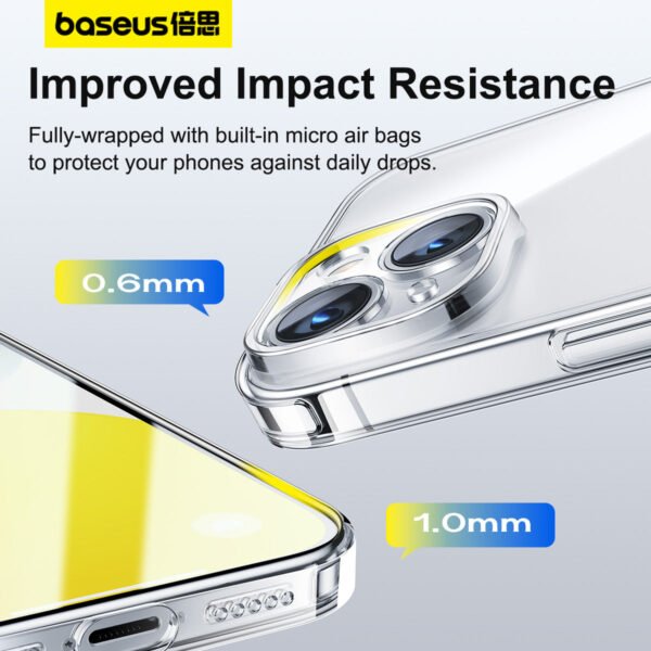 Baseus Simple Series 2 Protective Case for iP 15 Series, Clear - Image 4