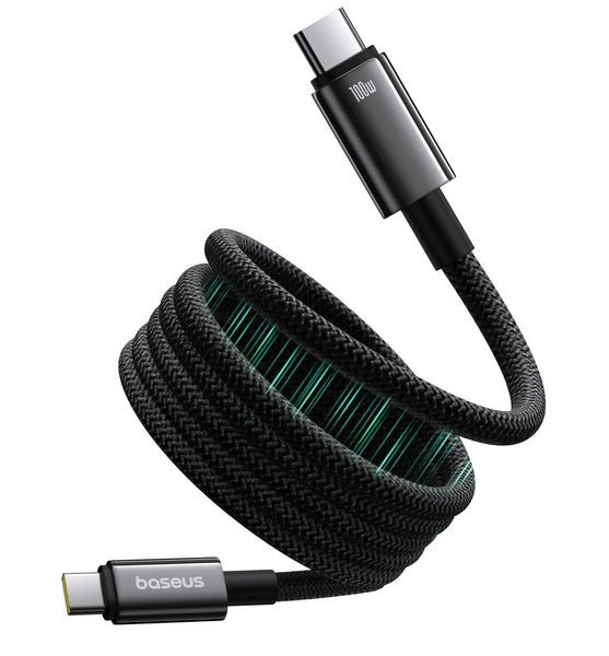 1_f8a5bdab-9be5-4a32-aed1-dbbf15527a39.jpg Baseus Tungsten Gold Magnetic Charging Cable USB-C to USB-C 100W - Image 1