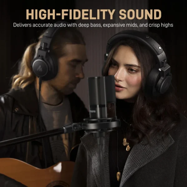 MAONO COMPLETE PODCAST STUDIO SETUP – 2x HD300 MICROPHONES + P2 AUDIO INTERFACE + 2x MH700 HEADPHONES - Image 13