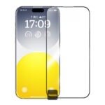 Baseus Sapphire Series Full-Coverage Tempered Glass Screen Protector (with Built-in Dust Filter) for iP 15 Series (Pack of 1, with cleaning kit and dust-proof installation tool)
