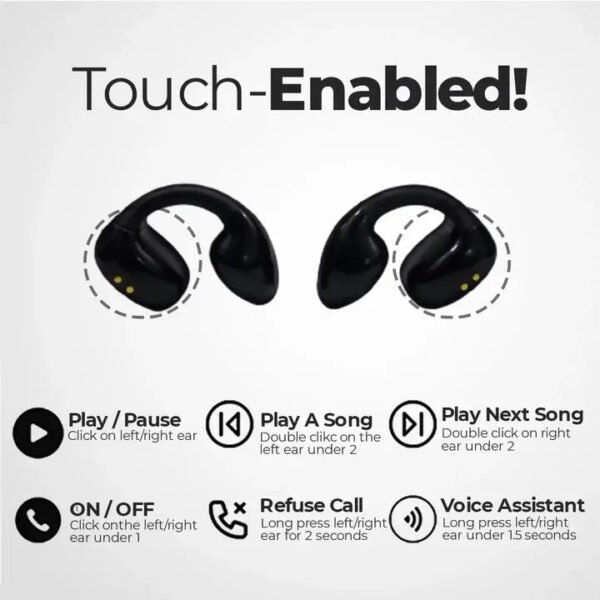 ARCH Earcuffs Vertex - Open Ear Wireless Earbuds with 13mm HiFi Drivers & 36H Playtime - Image 2