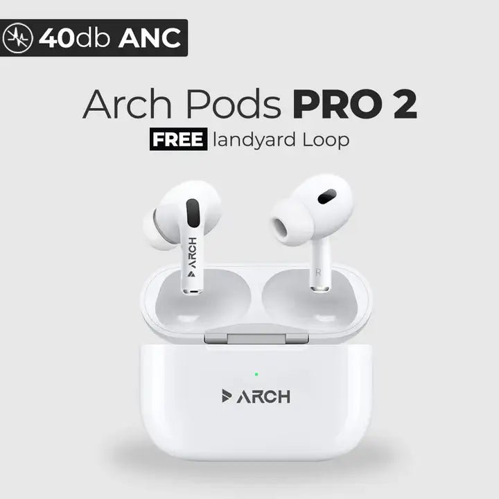 ARCHPodsPro2.jpg ARCH Pods Pro 2 ANC TWS Earbuds with 40H Battery & Spatial Audio - Image 1