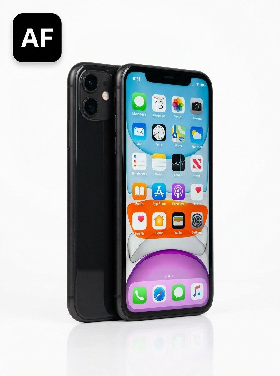 Apple_iPhone_11_standing_upright Apple iPhone 11 (64/128/256GB) - Non-Approved (Free Charger & Cover) - Image 1