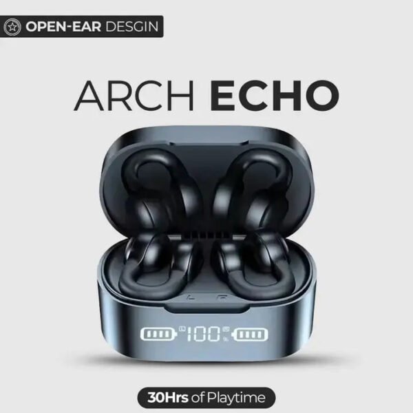 Arch Echo True Wireless Bluetooth Earbuds – 30H Playtime, Smart Display