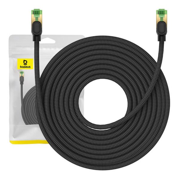 Baseus High Speed CAT8 40Gigabit Ethernet Cable (Braided Cable) Cluster Black - Image 6