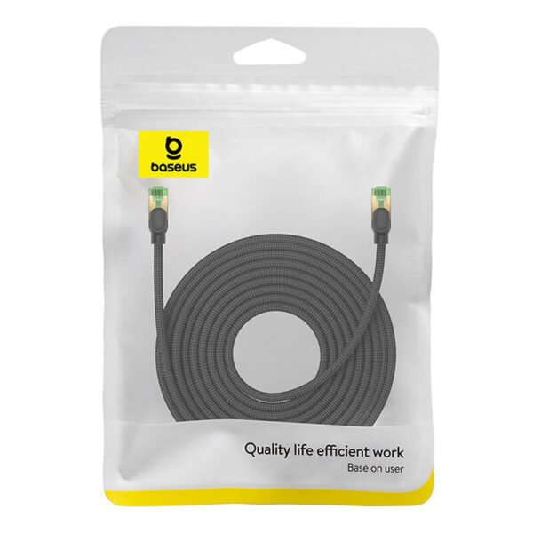 Baseus High Speed CAT8 40Gigabit Ethernet Cable (Braided Cable) Cluster Black - Image 7