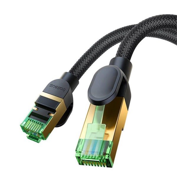 Baseus High Speed CAT8 40Gigabit Ethernet Cable (Braided Cable) Cluster Black - Image 2