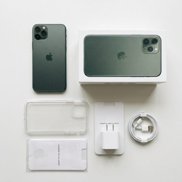 Apple iPhone 11 Pro Max 256GB – Midnight Green, Factory Unlocked, PTA Approved (Free Charger & Cover) - Image 2