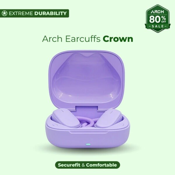 Arch Earcuffs Crown Open-Ear Bluetooth Earbuds - TWS Wireless Earcuff Earphones