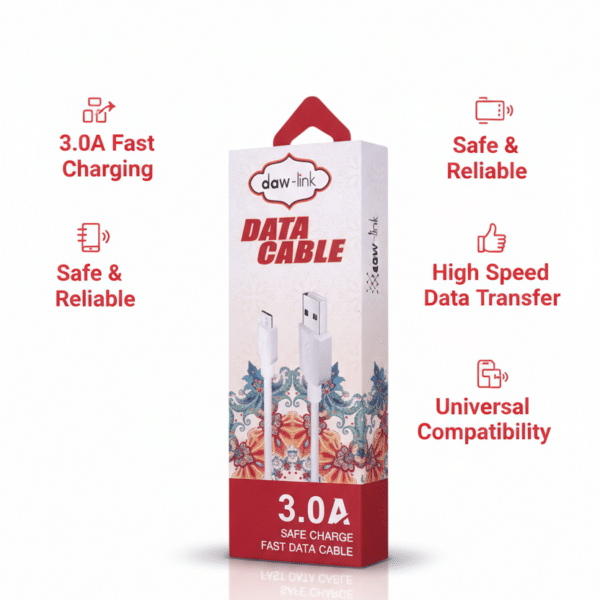 100% Original Copper 3.0A Fast Charging and Data Cable