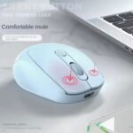 Wireless Bluetooth Mouse, Dual Mode 2.4G & Bluetooth, Rechargeable, Silent Click, 1600 DPI