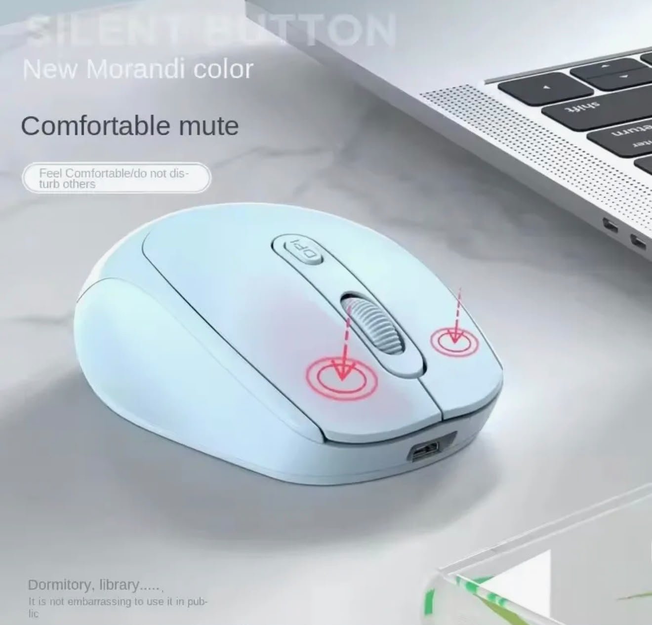 ece9f889-6ef9-4617-9cd6-4dc7ad3e1939.jpg Wireless Bluetooth Mouse, Dual Mode 2.4G & Bluetooth, Rechargeable, Silent Click, 1600 DPI - Image 1
