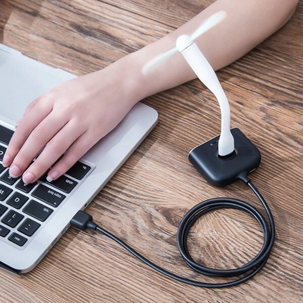 Baseus Square round 4 in 1 USB HUB Adapter(USB3.0 TO USB3.0*1+USB2.0*3) 1m - Image 8