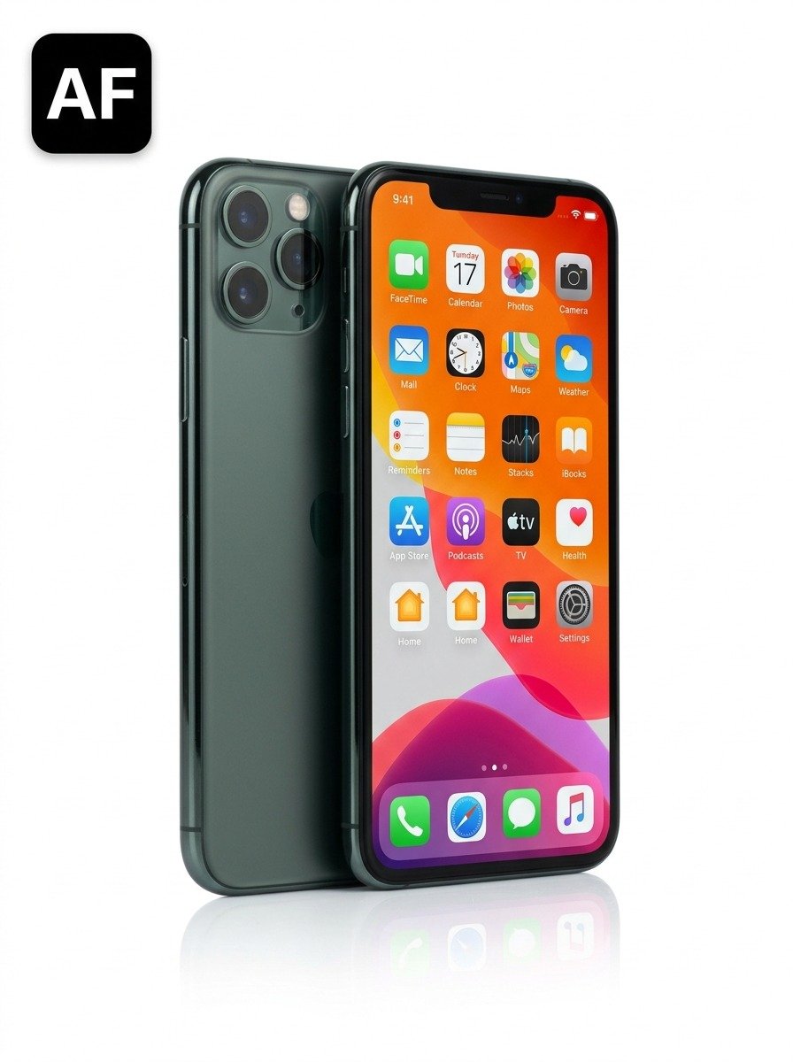 iPhone_11_Pro_Max_standing Apple iPhone 11 Pro Max 256GB – Midnight Green, Factory Unlocked, PTA Approved (Free Charger & Cover) - Image 1